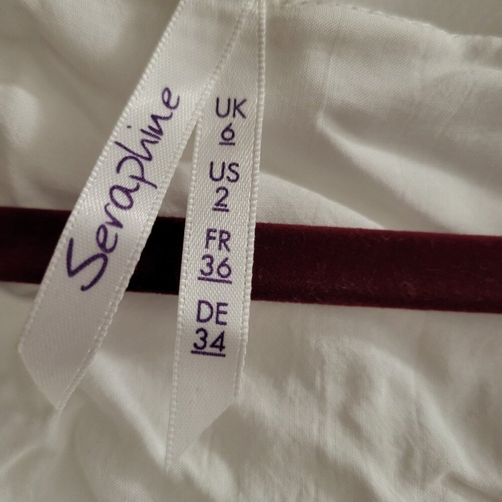 Seraphine White Confetti Fleck Maternity & Nursing Blouse - Size 2 (US S) - Picture 5 of 7